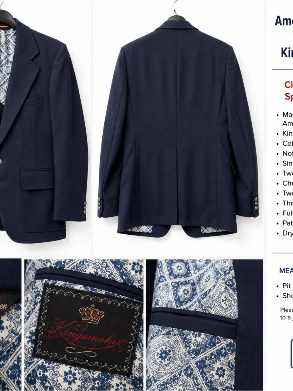 Men's Navy Blue Blazer